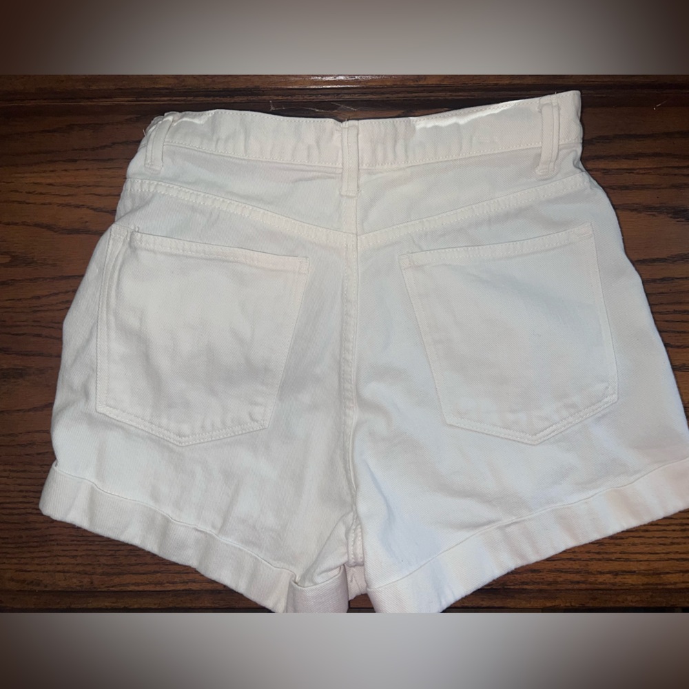 GAP Women's White Jean High Waist Shorts